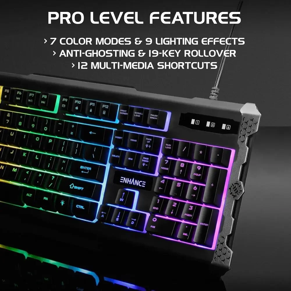 ENHANCE LED Gaming Keyboard